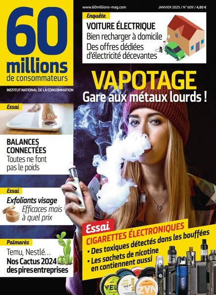 60 Millions de Consommateurs – Janvier 2025 Cover