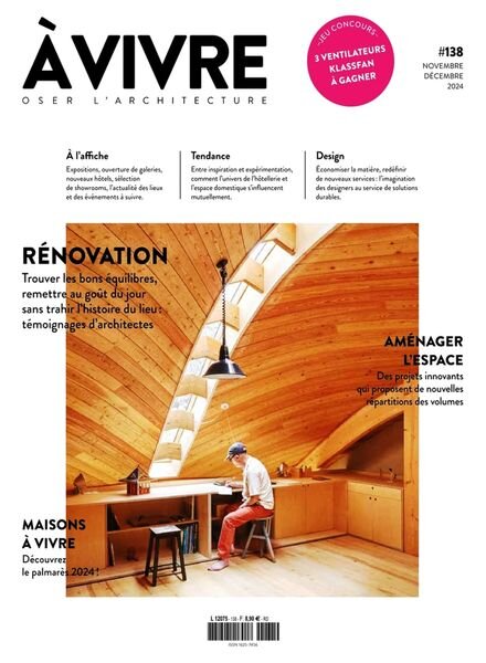 Architectures a vivre – Novembre-Decembre 2024 Cover