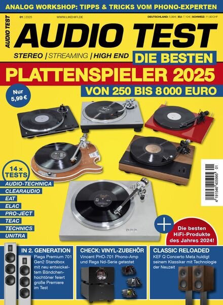 Audio Test – Ausgabe 1 2025 Cover