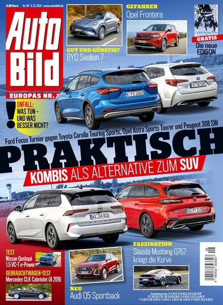 Auto Bild Germany – 5 Dezember 2024 Cover