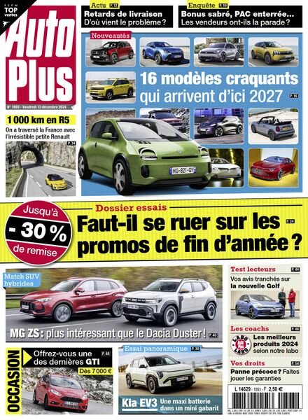 Auto Plus France – 13 Decembre 2024 Cover
