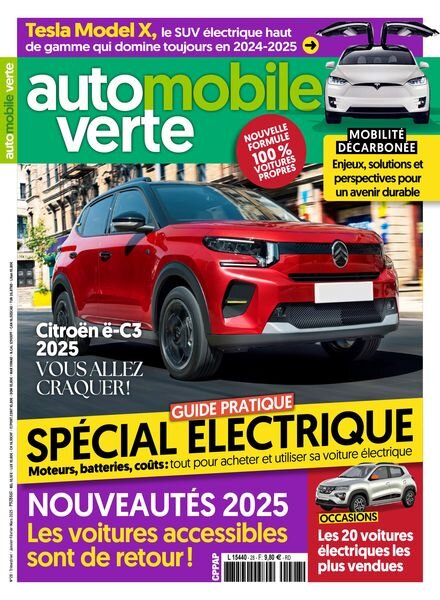 Automobile Verte – Janvier-Fevrier-Mars 2025 Cover