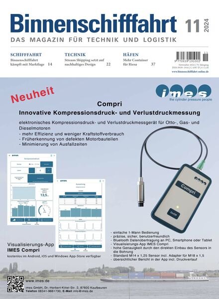 Binnenschifffahrt – November 2024 Cover