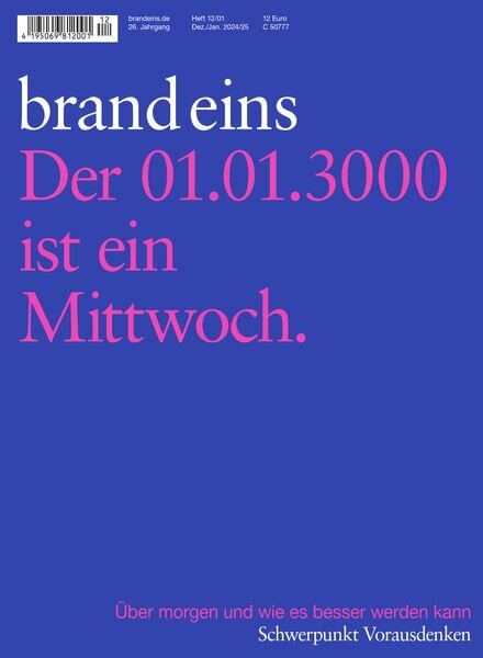 Brand eins – Dezember 2024 Cover