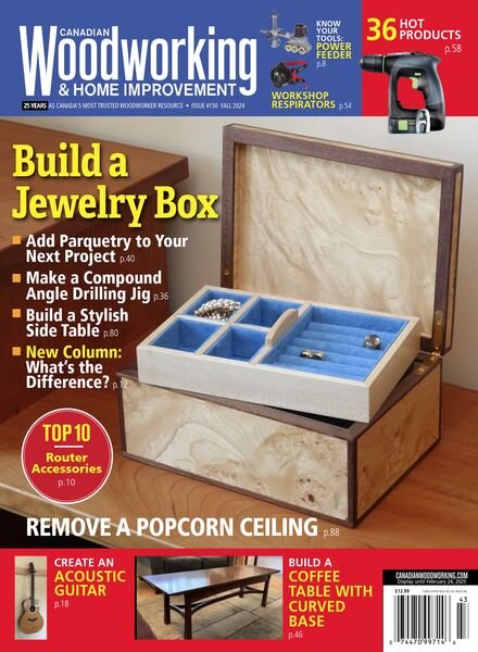 Canadian Woodworking – Fall 2024 Cover
