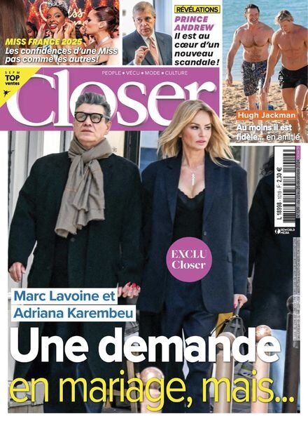 Closer France – 20 Decembre 2024 Cover