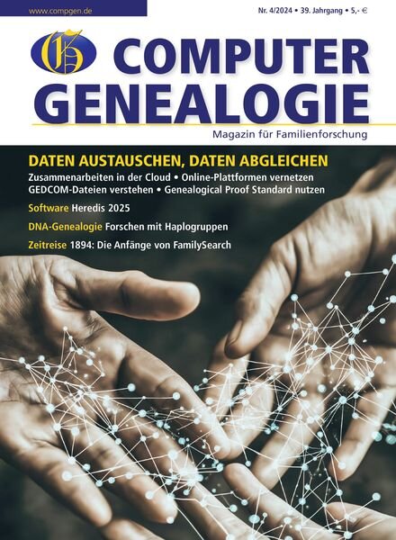 Computer Genealogie – Dezember 2024 Cover