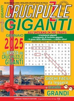 Crucipuzzle Giganti – Gennaio 2025