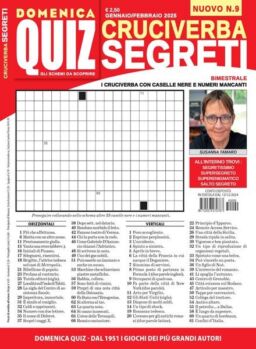 Cruciverba Segreti – Gennaio-Febbraio 2025