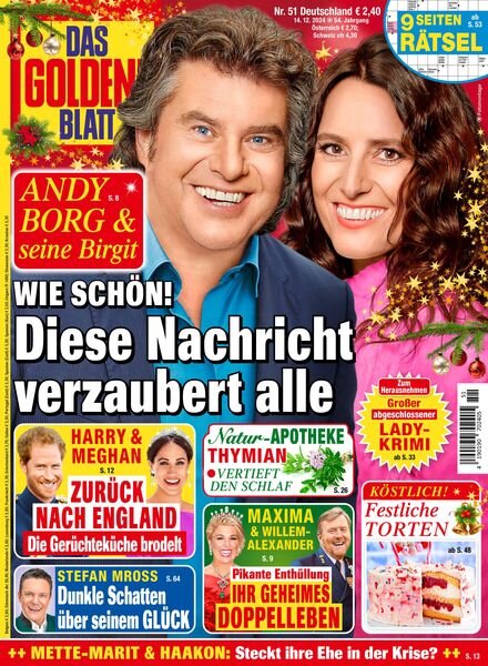 Das Goldene Blatt – 14 Dezember 2024 Cover
