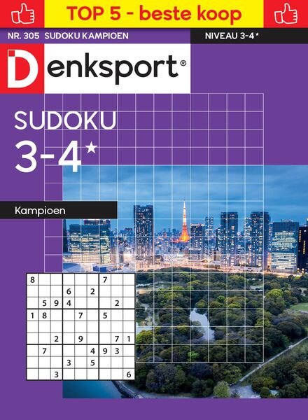 Denksport Sudoku 3-4 kampioen – 28 November 2024 Cover
