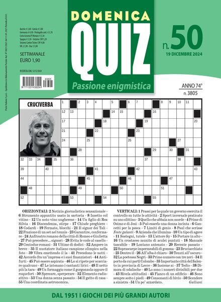 Domenica Quiz – 19 Dicembre 2024 Cover