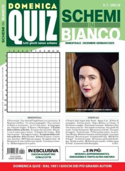 Domenica Quiz Schemi in Bianco – Dicembre 2024 – Gennaio 2025