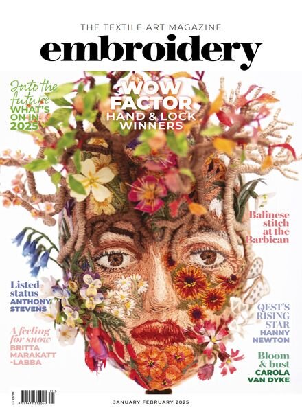 Embroidery Magazine – January-February 2025 Cover
