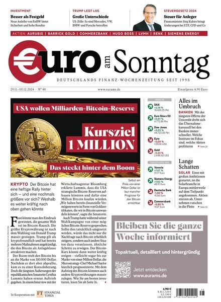 Euro am Sonntag – 29 November 2024 Cover