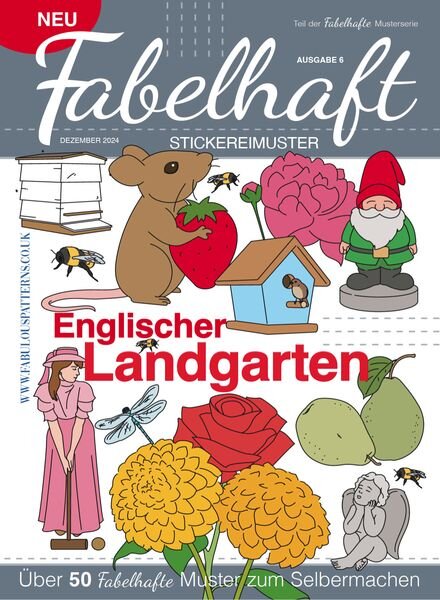Fabelhaft Stickereimuster – Dezember 2024 Cover