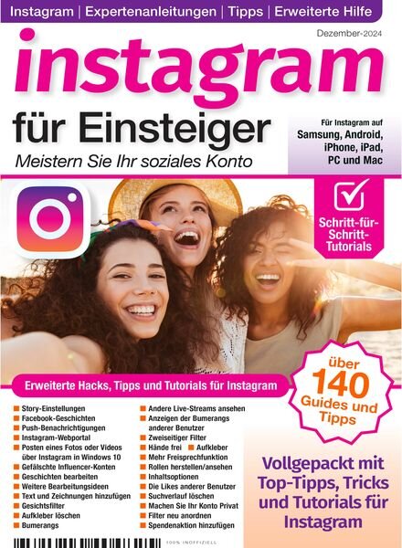 Instagram fur Einsteiger – Dezember 2024 Cover