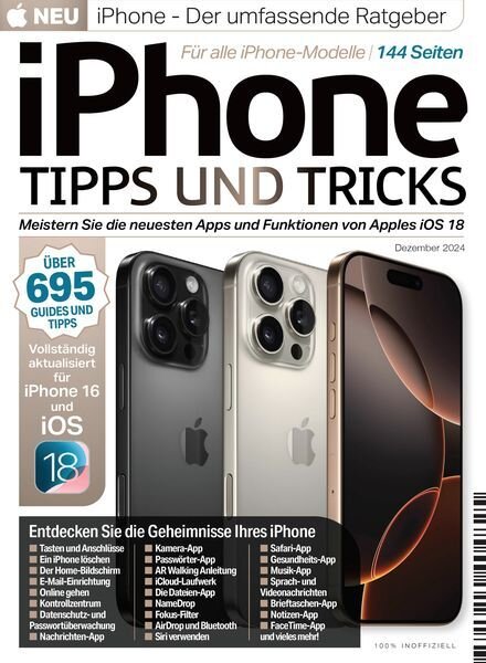 iPhone Guides Tipps und Tricks – Dezember 2024 Cover