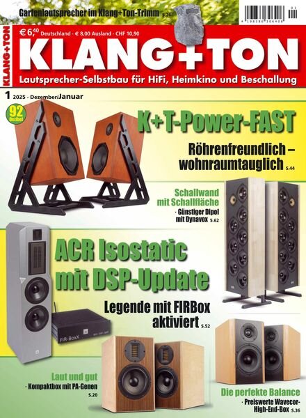 Klang+Ton – Januar 2025 Cover