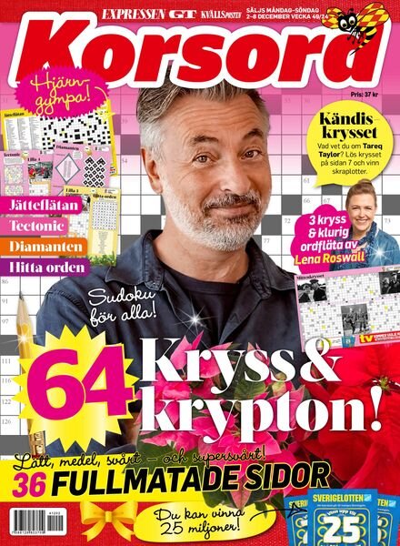 Korsord – 2 December 2024 Cover