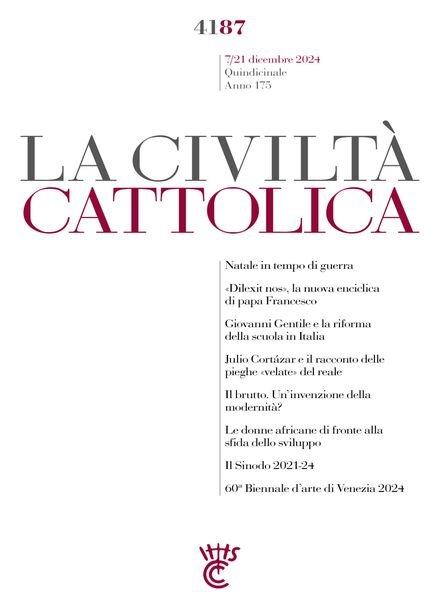 La Civilta Cattolica – Dicembre 2024 Cover