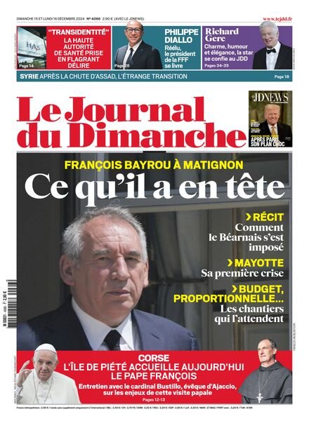 Le Journal du dimanche – 16 Decembre 2024 Cover