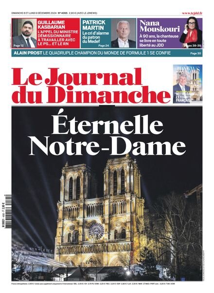 Le Journal du dimanche – 9 Decembre 2024 Cover