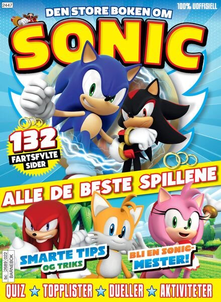 Leker og spill Norge – Store boken om Sonic 2024 Cover