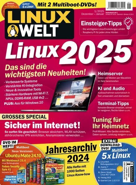 LinuxWelt – Dezember 2024-Januar 2025 Cover