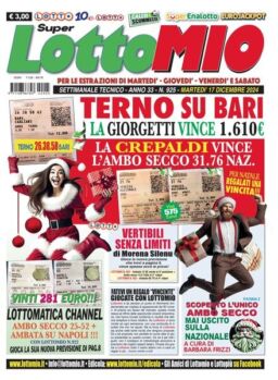 Lottomio del Giovedi – 17 Dicembre 2024