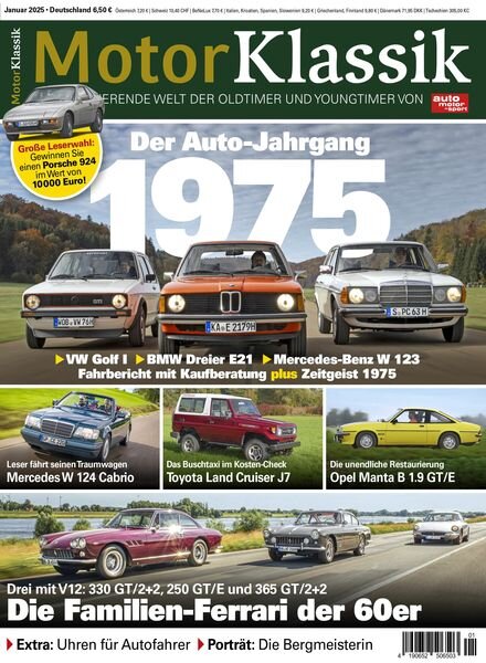Motor Klassik – Januar 2025 Cover