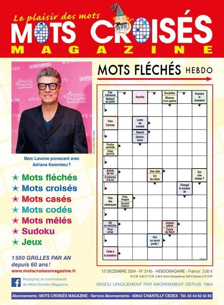 Mots Croises Magazine – 12 Decembre 2024 Cover