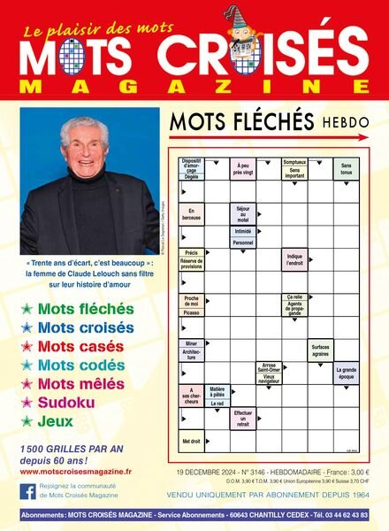 Mots Croises Magazine – 19 Decembre 2024 Cover