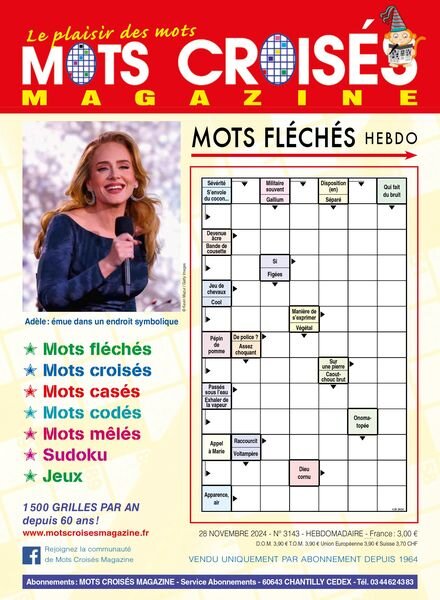 Mots Croises Magazine – 28 Novembre 2024 Cover
