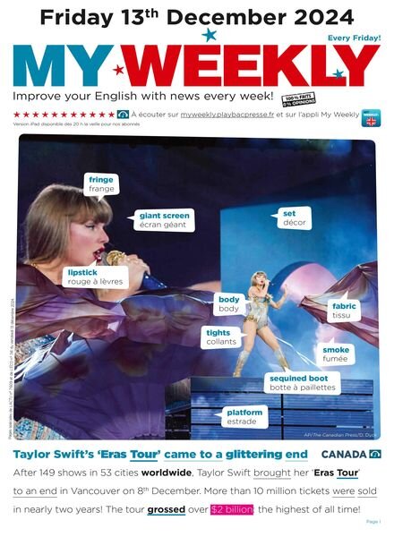 My Weekly fr – 13 Decembre 2024 Cover