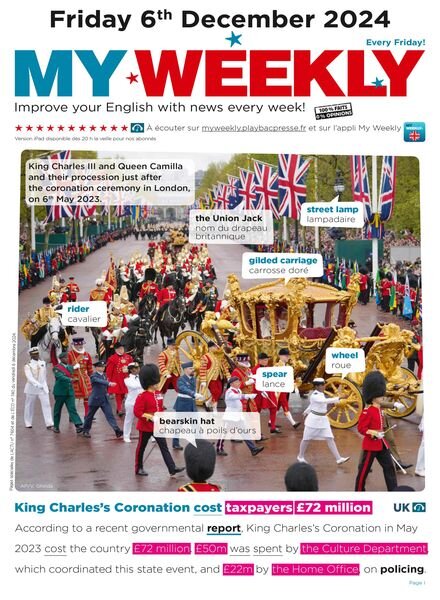 My Weekly fr – 6 Decembre 2024 Cover