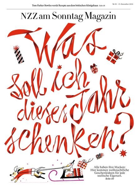 NZZ am Sonntag Magazin – 15 Dezember 2024 Cover