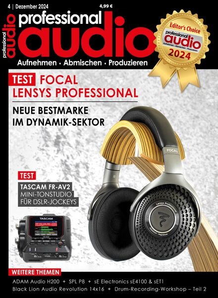 Professional Audio – Dezember 2024 Cover