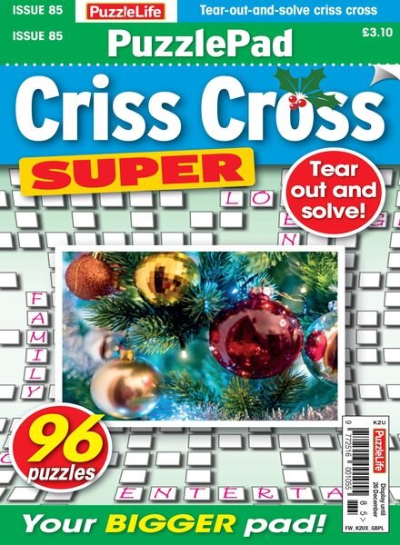 PuzzleLife PuzzlePad Criss Cross Super – November 2024 Cover