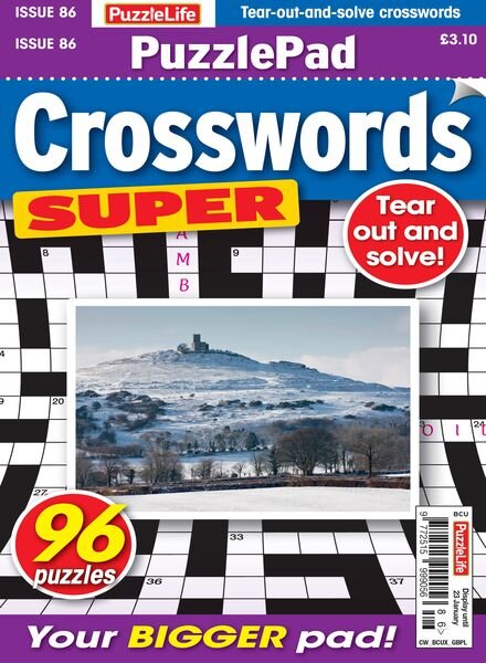 PuzzleLife PuzzlePad Crosswords Super – December 2024 Cover