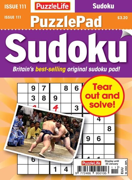 PuzzleLife PuzzlePad Sudoku – December 2024 Cover