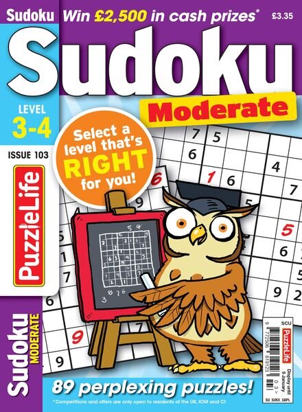 PuzzleLife Sudoku Moderate – December 2024 Cover