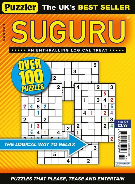Puzzler Suguru – Issue 136 2024 Cover