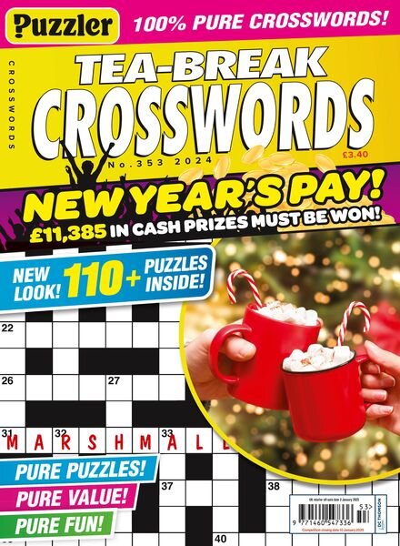 Puzzler Tea-Break Crosswords – Issue 353 2024 Cover