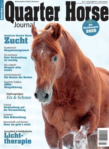 Quarter Horse Journal – Januar 2025 Cover
