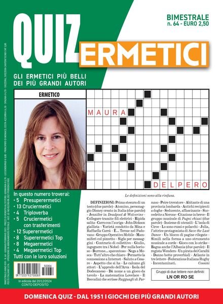 Quiz Ermetici – Gennaio-Febbraio 2025 Cover