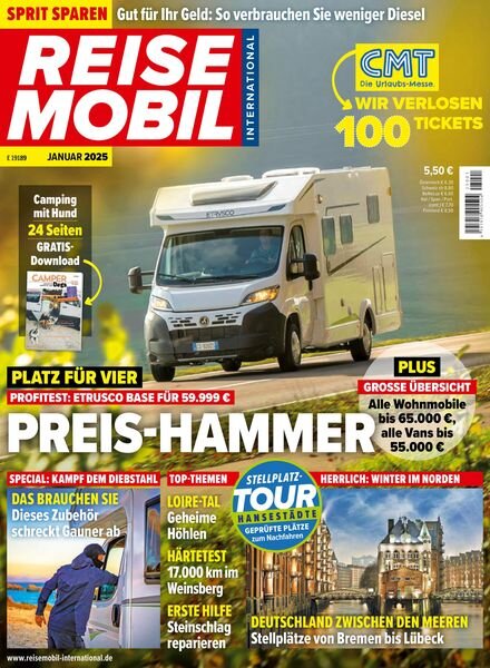 Reisemobil International – Januar 2025 Cover