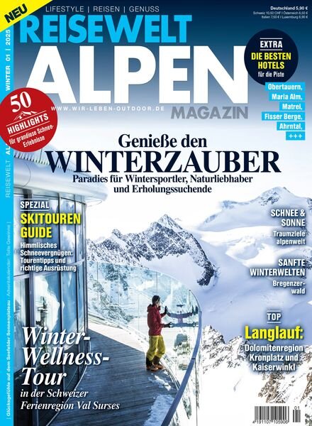 Reisewelt Alpen Magazin – Januar 2025 Cover