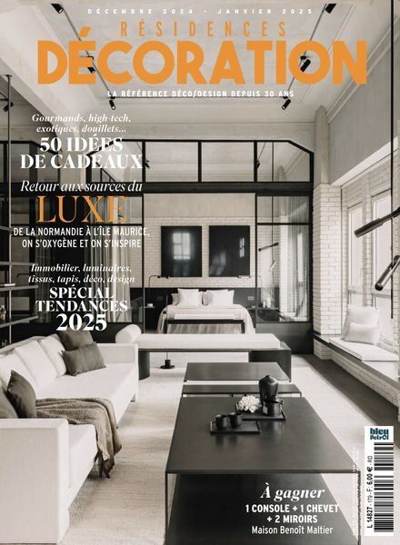 Residences Decoration – Decembre 2024 – Janvier 2025 Cover