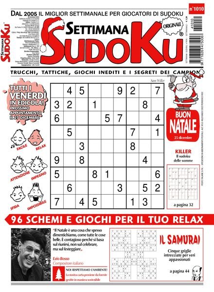 Settimana Sudoku – 20 Dicembre 2024 Cover